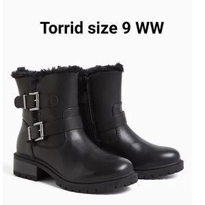 Torrid Moto Boots sz 9 WW - EXTRA WIDE WIDTH Black